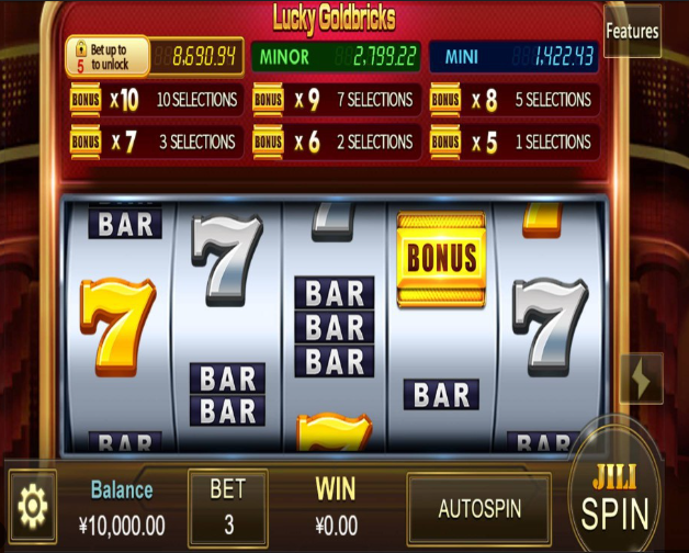 jili, slots, jogo, fortuna, lucky, gold, bricks, games 